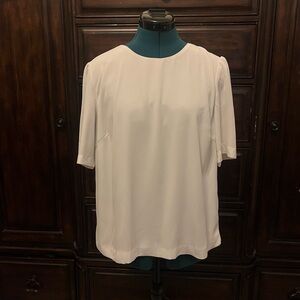 Classic White Bridal Button Women's Blouse